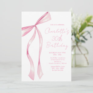 Invitación elegante de cumpleaños número 30 con ci