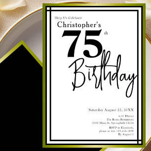 Invitación elegante de cumpleaños número 75 Modern