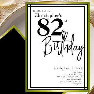 Invitación elegante de cumpleaños número 82 modern