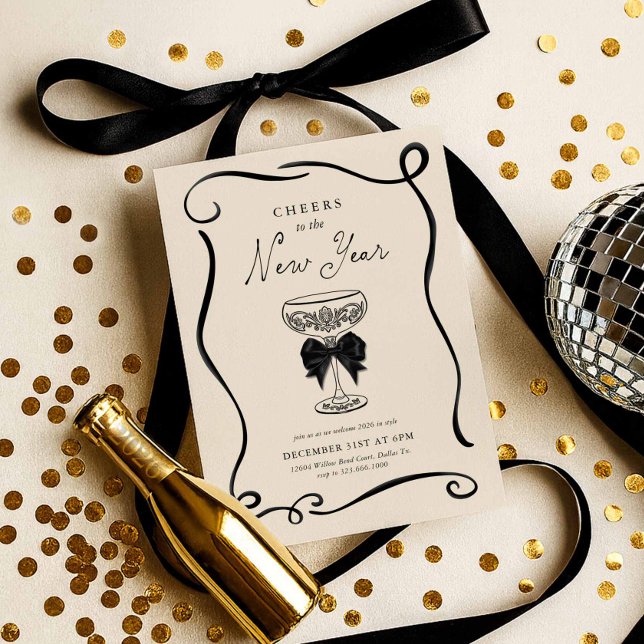 Invitación elegante de felicitaciones para el Año  (Subido por el creador)
