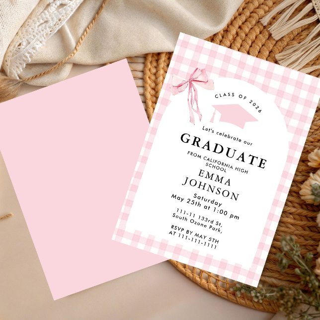 Invitación elegante de fiesta de graduación con la (Subido por el creador)