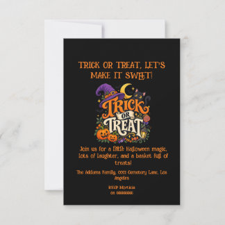 Invitación elegante de fiesta de Halloween para pe