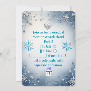  ✨ Invitación elegante de fiesta de Invierno Mágic