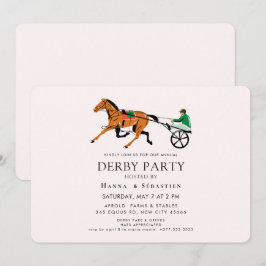 Invitación elegante de fiesta de jardín ecuestre