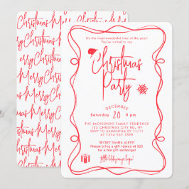 Invitación elegante de fiesta de Navidad