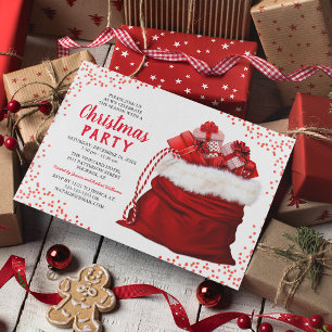 Invitación elegante de fiesta de Navidad corporati