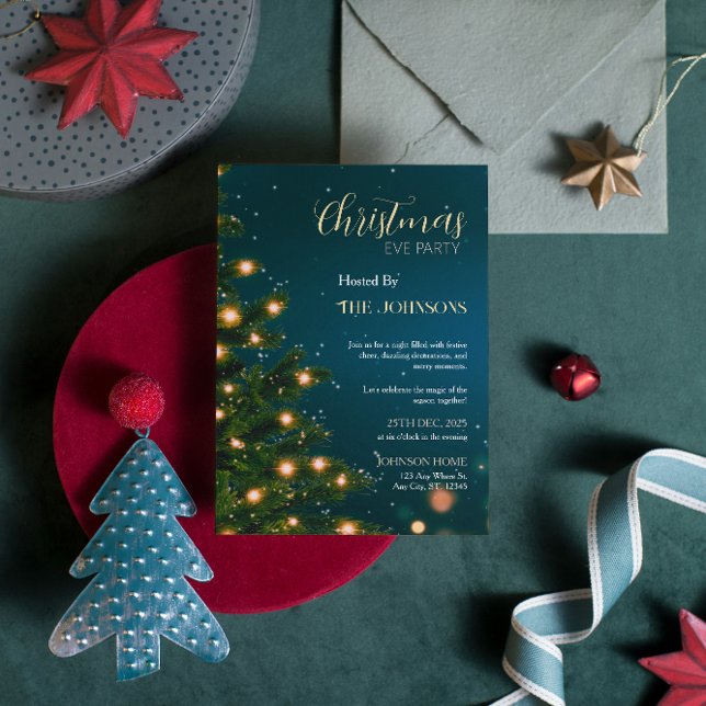 Invitación elegante de fiesta de Navidad para la n (Subido por el creador)