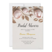 Invitación elegante de flores para despedida de so