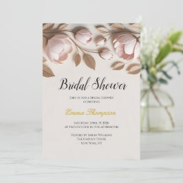 Invitación elegante de flores para despedida de so