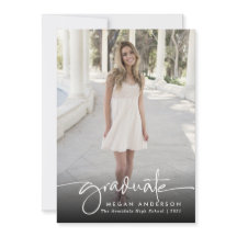 Invitación elegante de graduación fotográfica