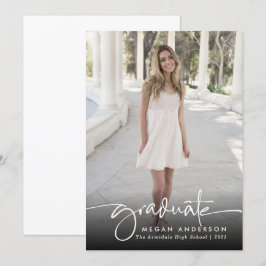 Invitación elegante de graduación fotográfica