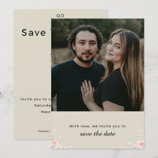 Invitación elegante de guardar la fecha para boda 