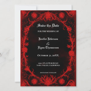 Invitación elegante de Halloween de estilo gótico