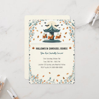 Invitación elegante de Halloween vintage para fies