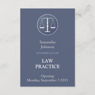 Invitación elegante de la abertura de la abogacía