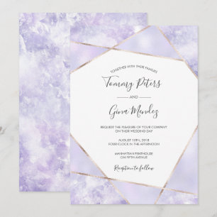 Invitación elegante de la boda de Geometic de la