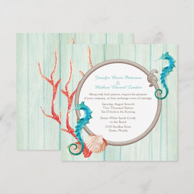 Invitación elegante de la boda de la cabaña de la (Anverso / Reverso)