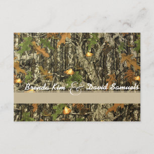 Invitación elegante de la boda de la caza de Camo