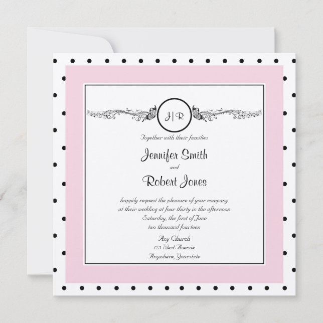 Invitación elegante de la boda de la mariposa del (Anverso)