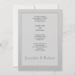 Invitación elegante de la boda de la raya del art