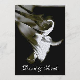 Invitación elegante de la boda del lirio