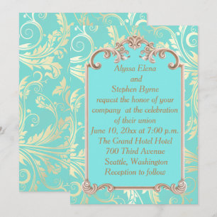 Invitación elegante de la boda del trullo y del