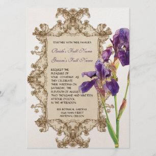 Invitación elegante de la boda - iris elegante