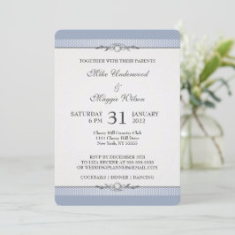Invitación elegante de la fiesta de boda con borde