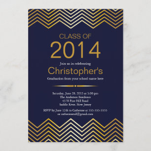 Invitación elegante de la fiesta de graduación de
