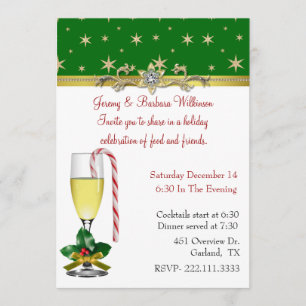 Invitación elegante de la fiesta de Navidad