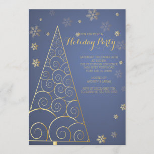 Invitación elegante de la fiesta de Navidad del