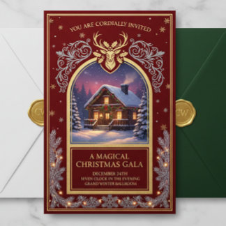 Invitación elegante de Navidad | Tarjeta para fies