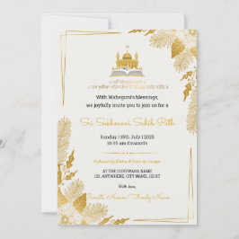 Invitación elegante de oro para el Path de Sukhman