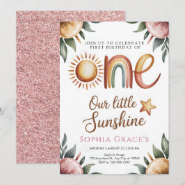 Invitación elegante de princesa floral
