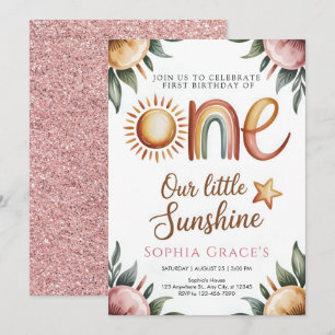 Invitación elegante de princesa floral