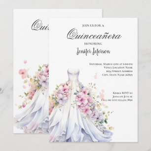 Invitación Elegante de Quinceañera