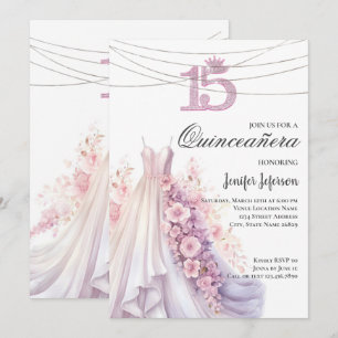 Invitación elegante de Quinceañera