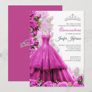 Invitación Elegante de Quinceañera