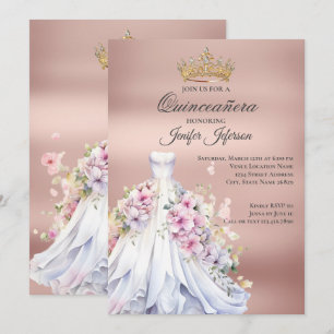 Invitación elegante de Quinceañera