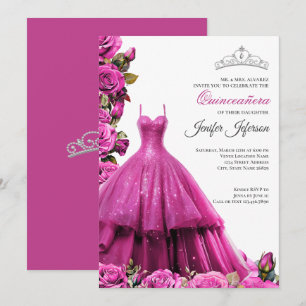 Invitación elegante de Quinceañera
