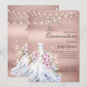 Invitación elegante de Quinceañera