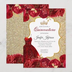 Invitación Elegante de Quinceañera