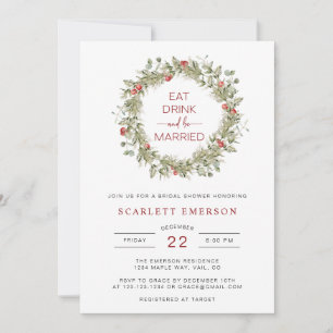 Invitación elegante de shower botánico para boda