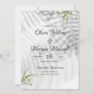 Invitación elegante de White & Black Organic
