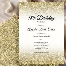 Elegante Debut de Cumpleaños 18 con Brillo Dorado