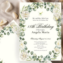 Elegante Debut de Cumpleaños 18 en Marfil Floral