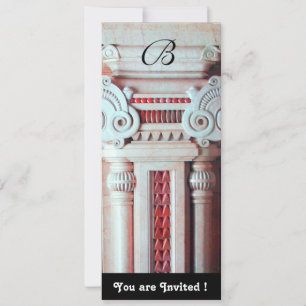 Invitación ELEGANTE DECORACIÓN ESTILOSA, rojo blanco negro