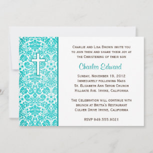 Invitación elegante del bautismo