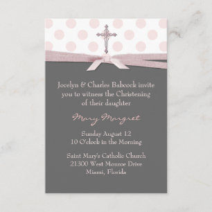 Invitación elegante del bautizo de la niña