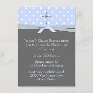 Invitación elegante del bautizo del bebé